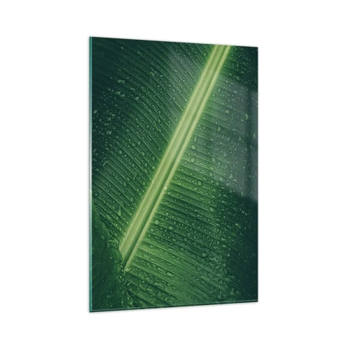 Glass picture - Structure of Green - 80x120 cm