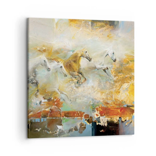Canvas picture - Gallopping through the World - 50x50 cm