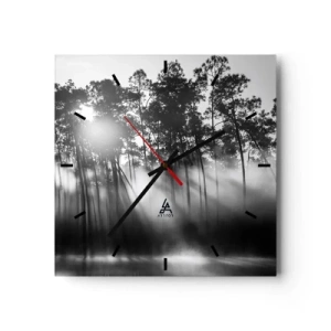 Wall clock - Clock on glass - Unstoppable Sun - 30x30 cm