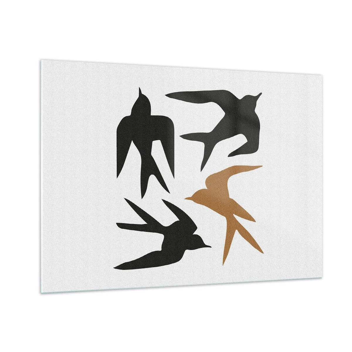 Glass picture - Swallows at Play - 100x70 cm