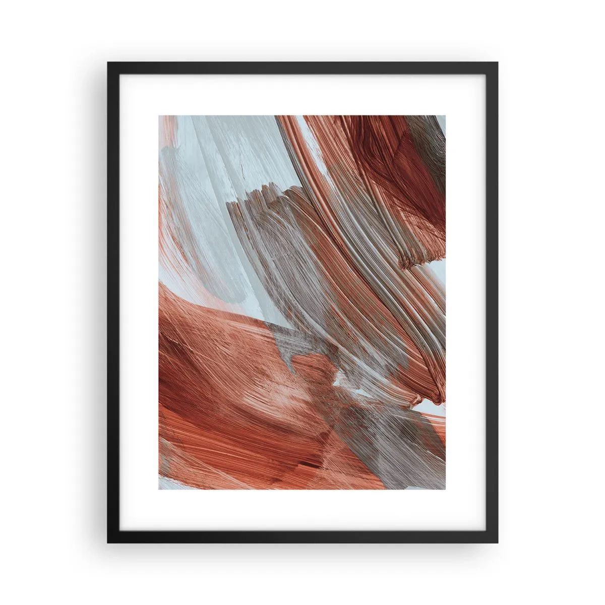 Poster in black frame - Autumnal and Windy Abstract - 40x50 cm
