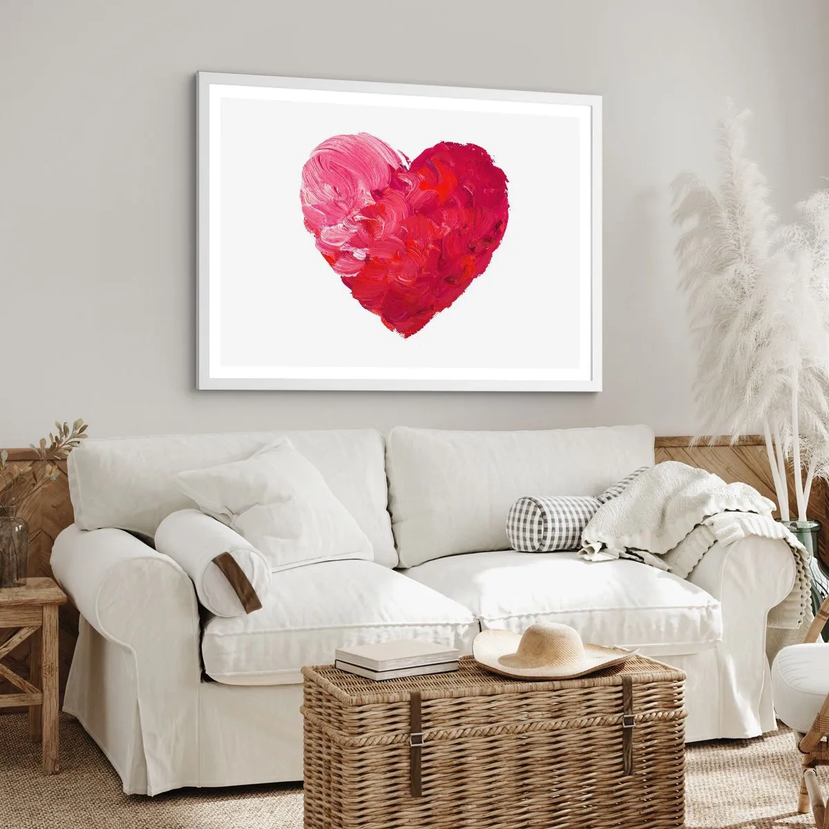 Poster in white frmae - All You Need Is Love - 50x40 cm