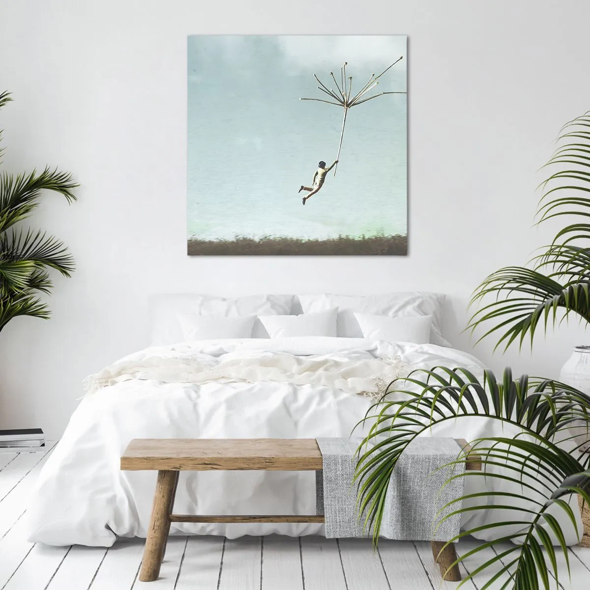 Canvas picture - Kites, Dandelions, Wind - 30x30 cm