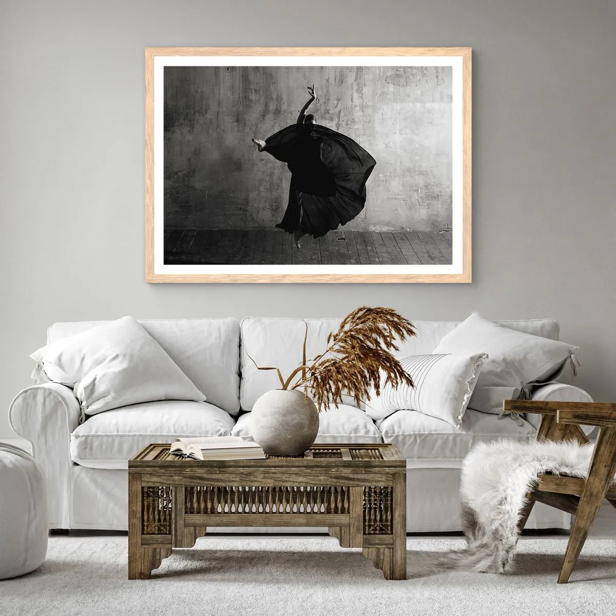 Poster in light oak frame - Full of Passion - 91x61 cm