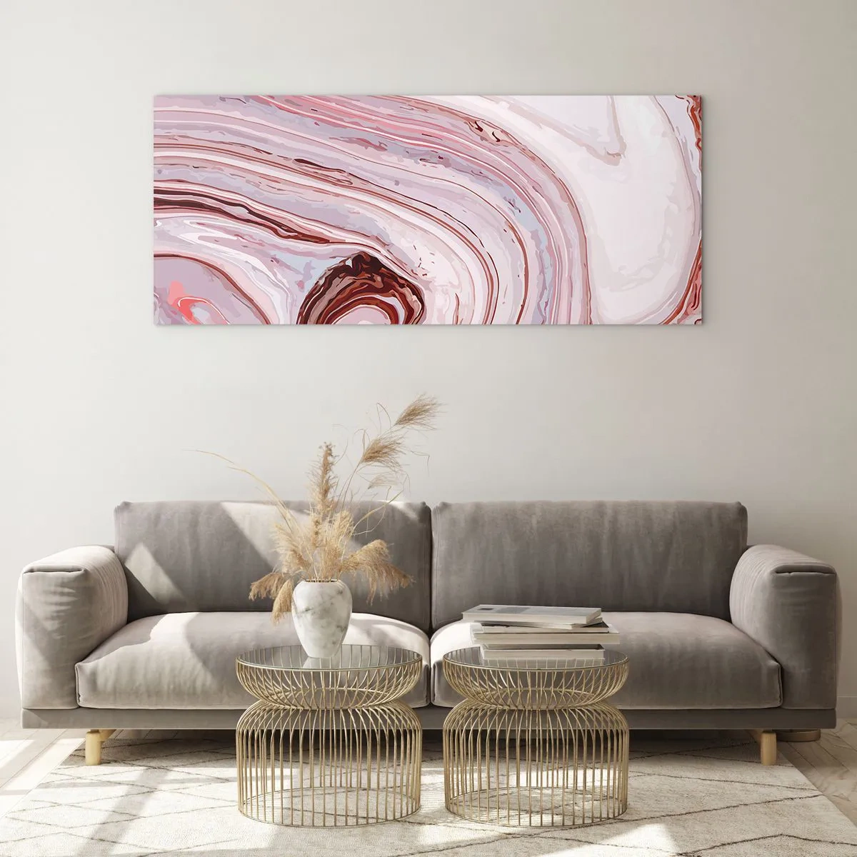 Glass picture - Straight then to the Bottom Right - 100x40 cm