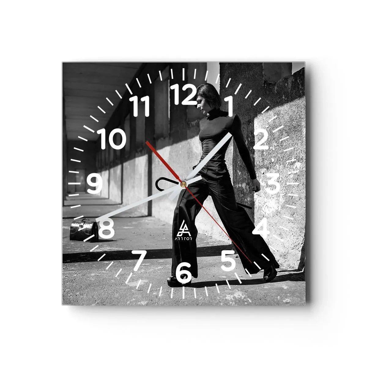 Wall clock - Clock on glass - City Chic - 40x40 cm