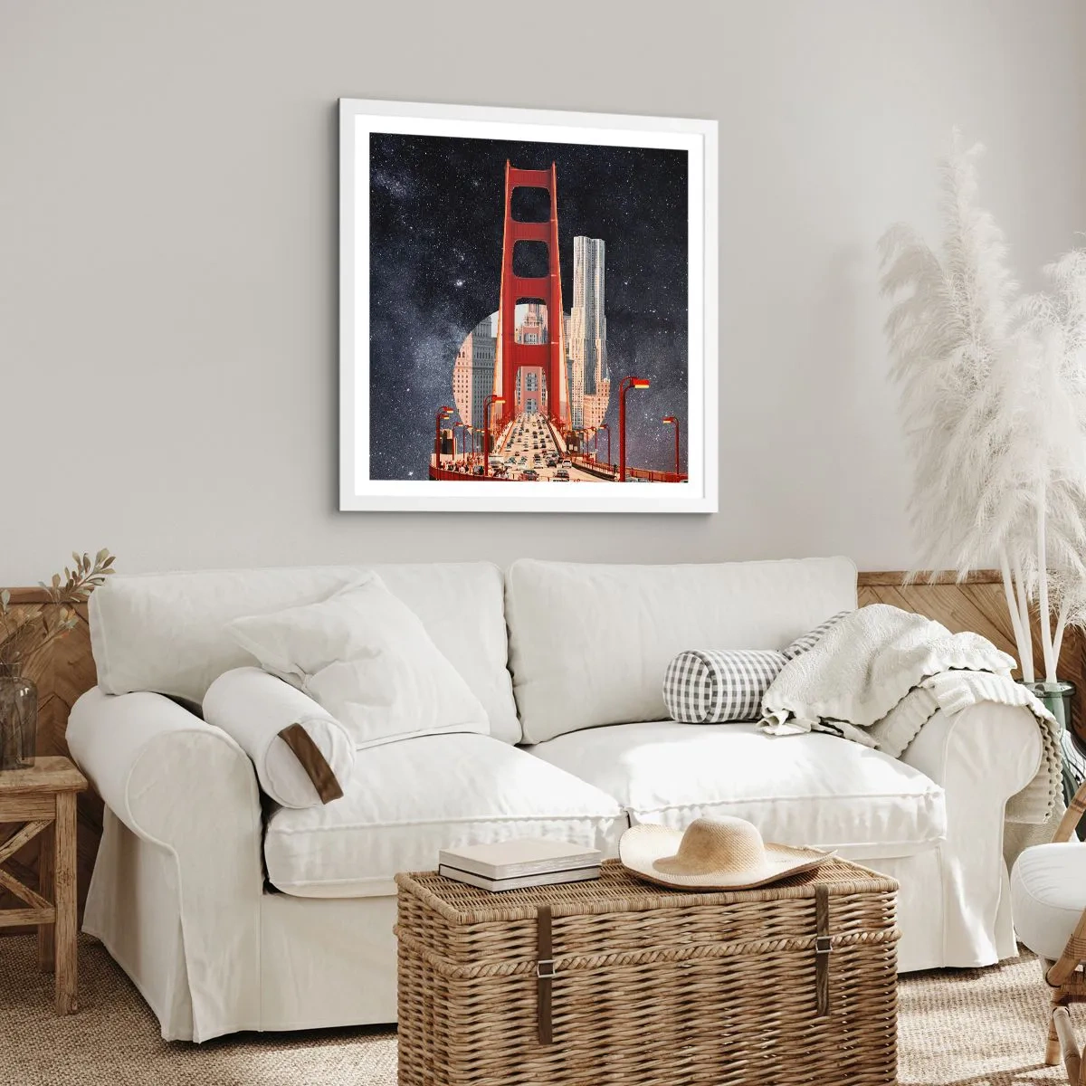 Poster in white frmae - Always in the Centre - 50x50 cm