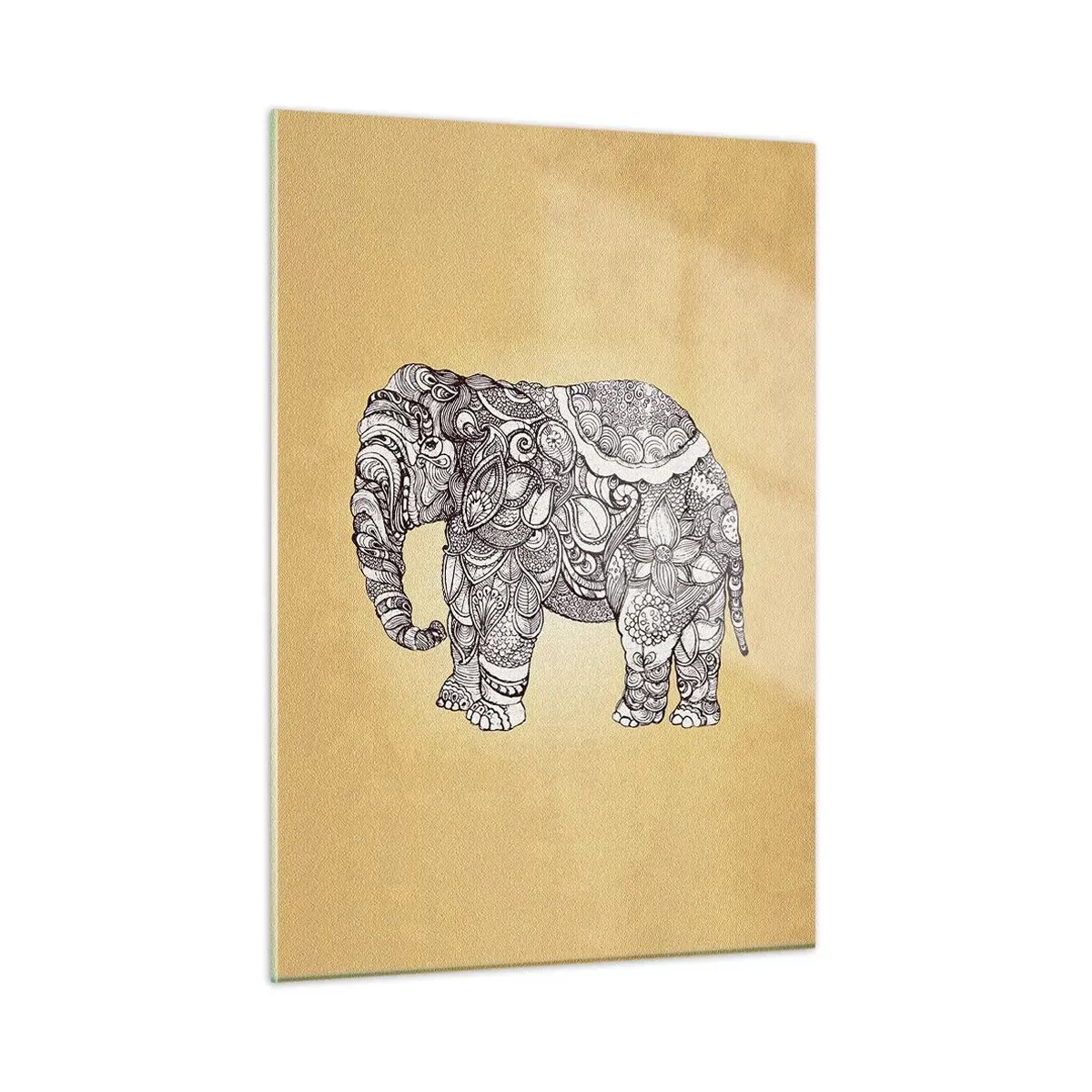 Glass picture - Hidden Elephant - 50x70 cm