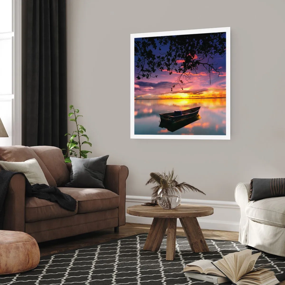 Poster - Serenity of the Lake - 50x50 cm