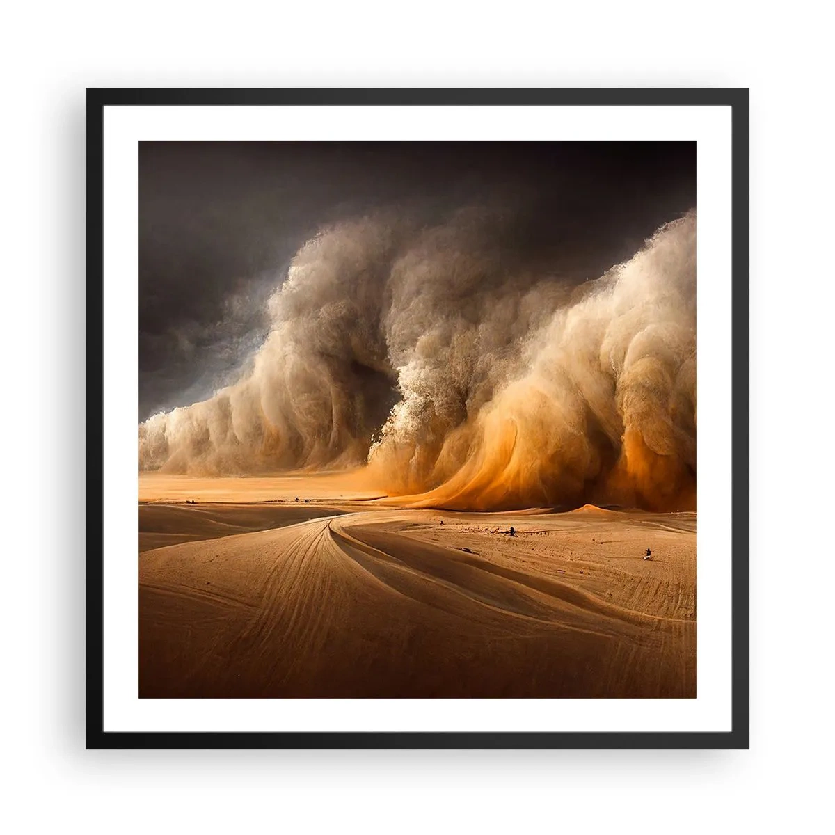 Poster in black frame - Rage of the Desert - 60x60 cm