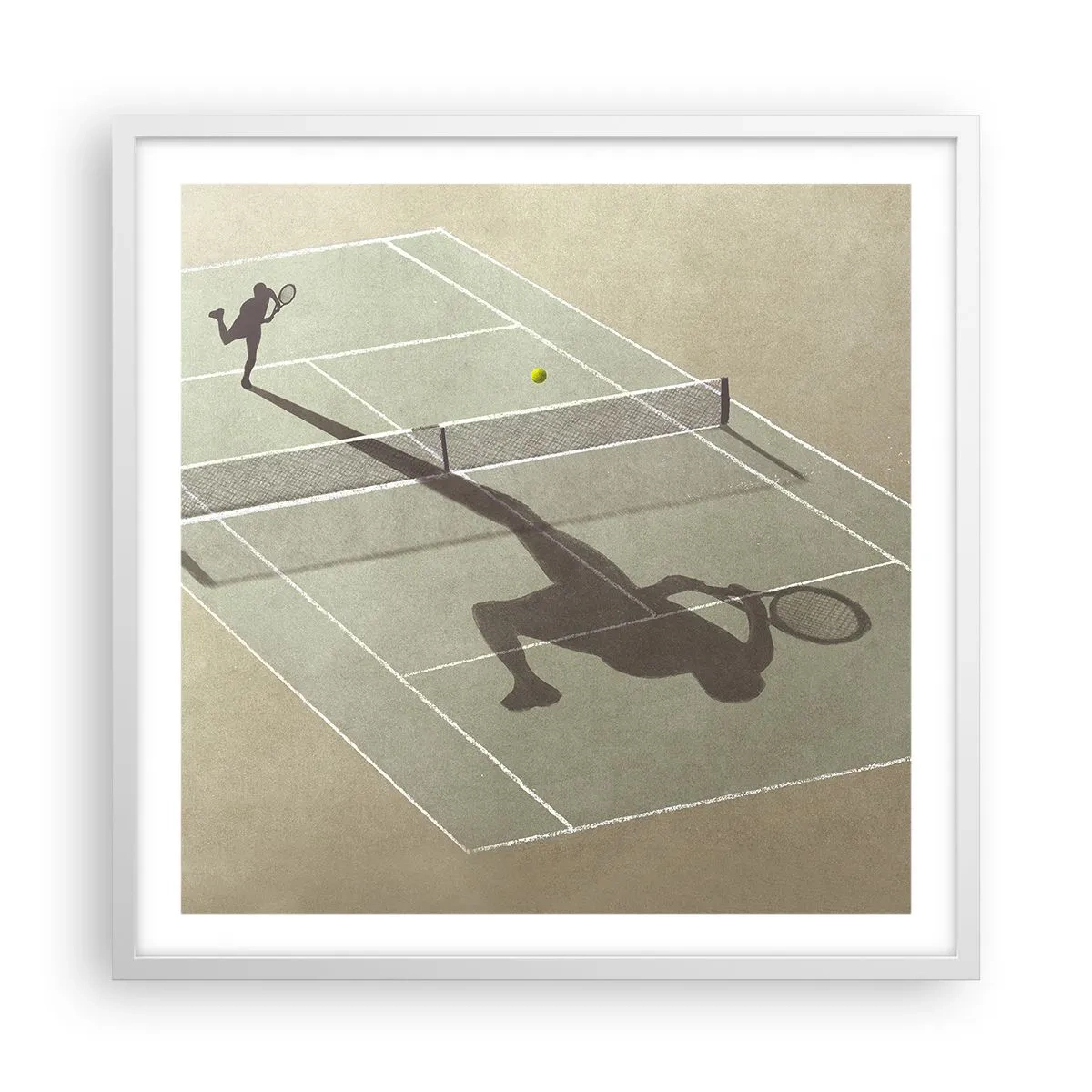 Poster in white frmae - Overcoming Yourself - 60x60 cm