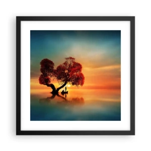 Poster in black frame - Far Away and Lost to the World - 40x40 cm