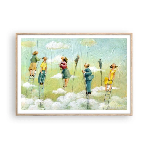 Poster in light oak frame - Following the Dream - 100x70 cm