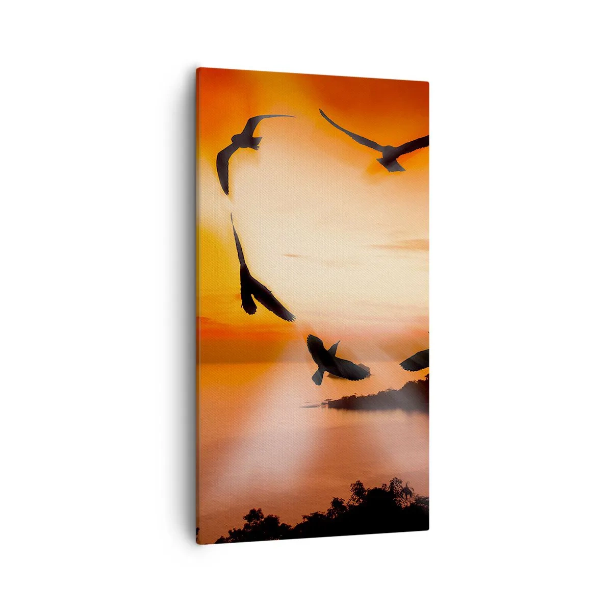 Canvas picture - Love the World Like Birds - 55x100 cm