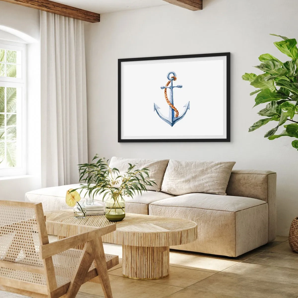 Poster in black frame - Ahoy Adventure! - 40x30 cm
