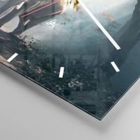 Clock face with lines