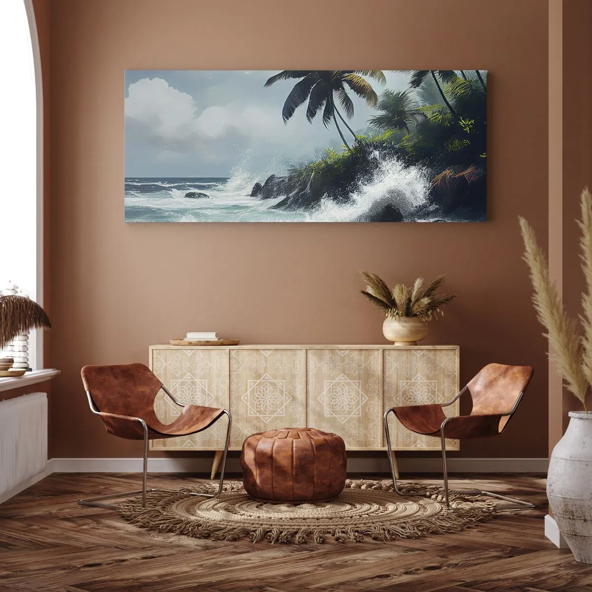 Canvas picture - On a Tropical Shore - 90x30 cm