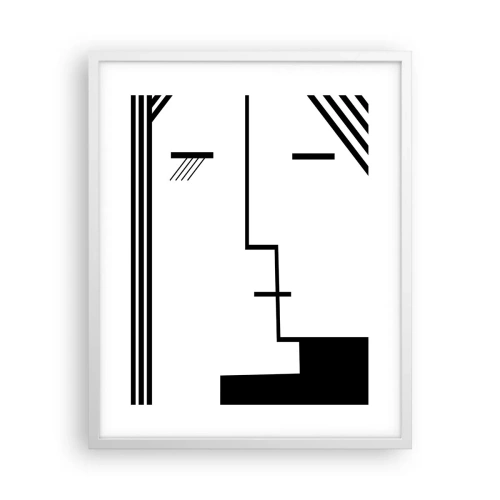 Poster in white frmae - Simply a Kiss - 40x50 cm