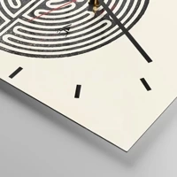 Clock face with lines
