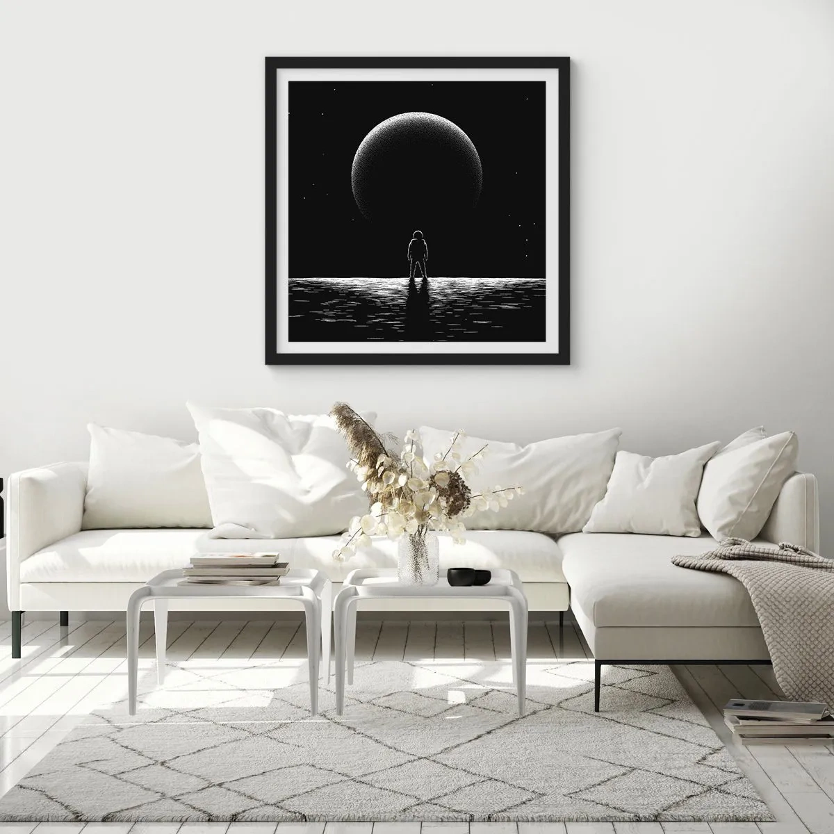 Poster in black frame - Face to Face - 50x50 cm