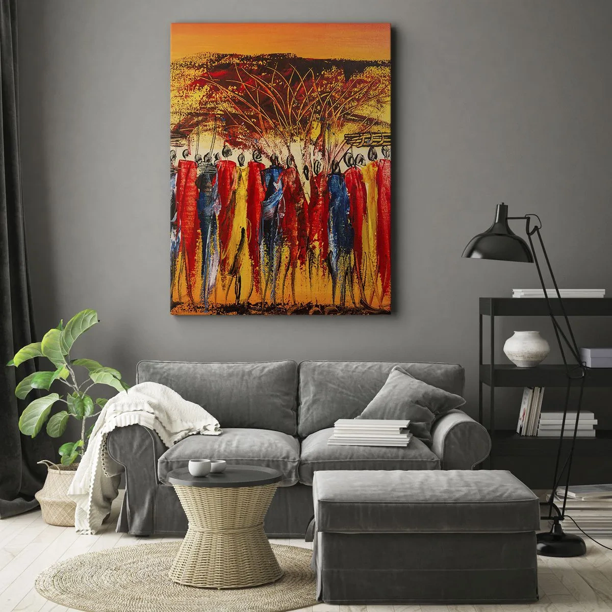 Canvas picture - Marching in the Rhythm of Tam-tam - 70x100 cm