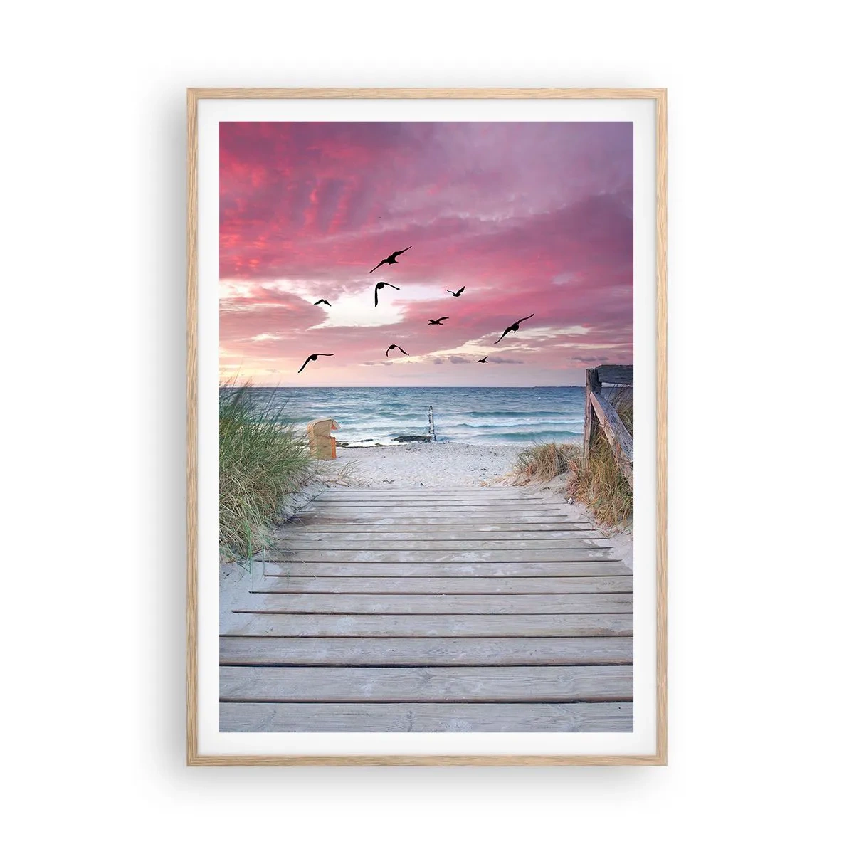 Poster in light oak frame - Baltic Impression - 70x100 cm