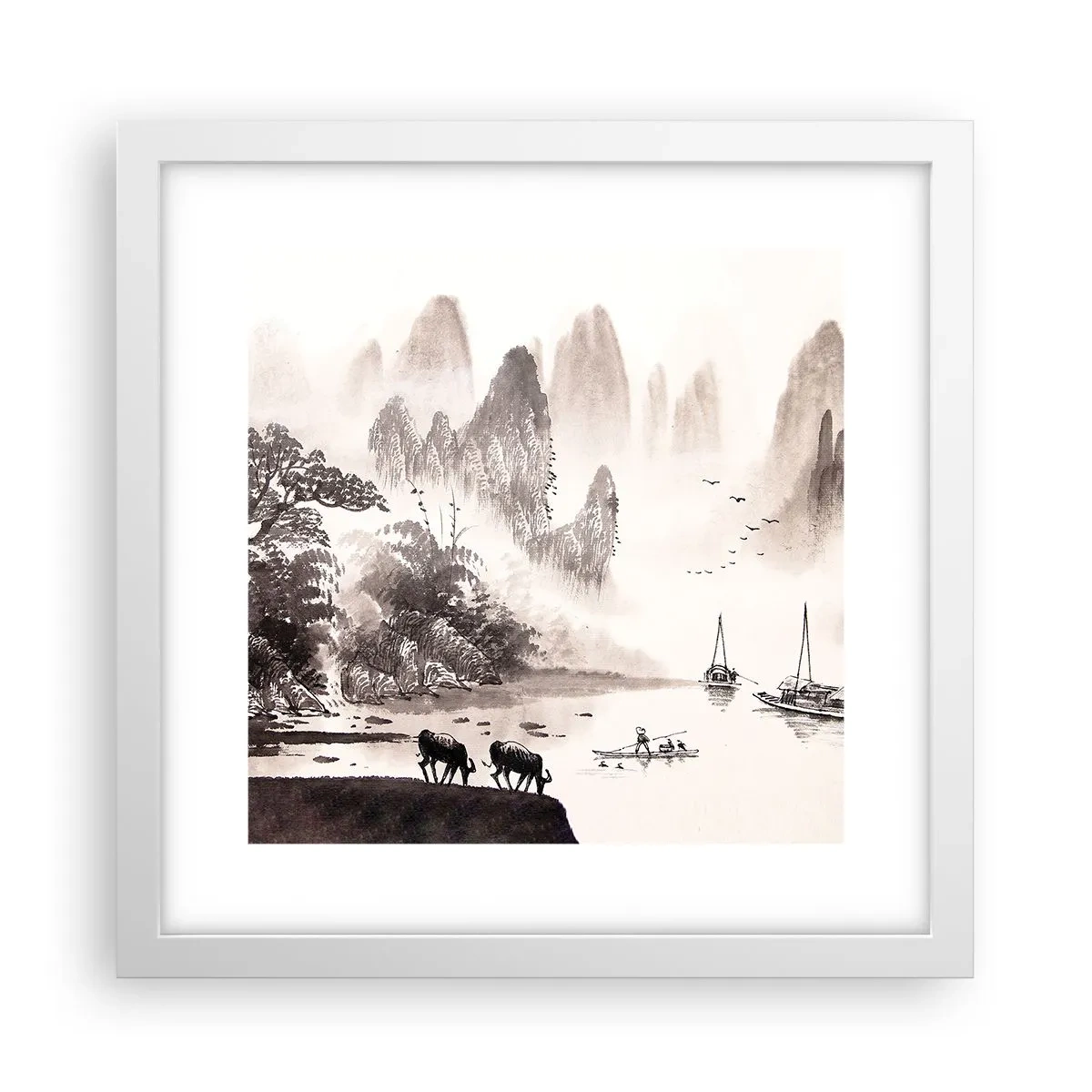 Poster in white frmae - Everyday Life in the East - 30x30 cm