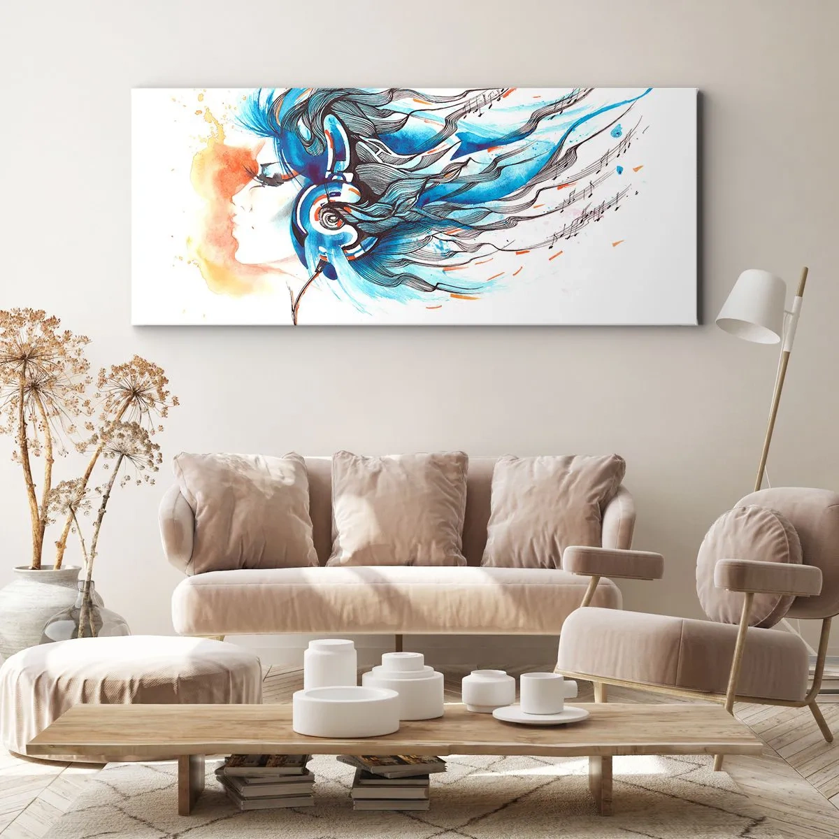 Canvas picture - Let The Music Play - 100x40 cm
