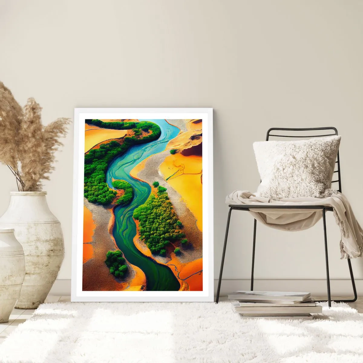 Poster in white frmae - Life-giving River - 40x50 cm