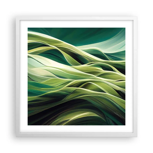 Poster in white frmae - Abstract Playing Green - 50x50 cm