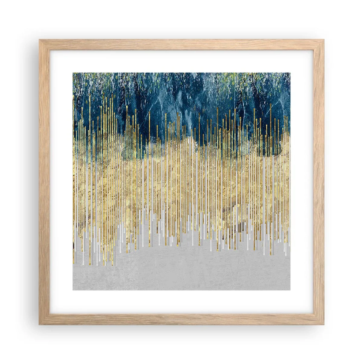 Poster in light oak frame - Glided Border - 40x40 cm