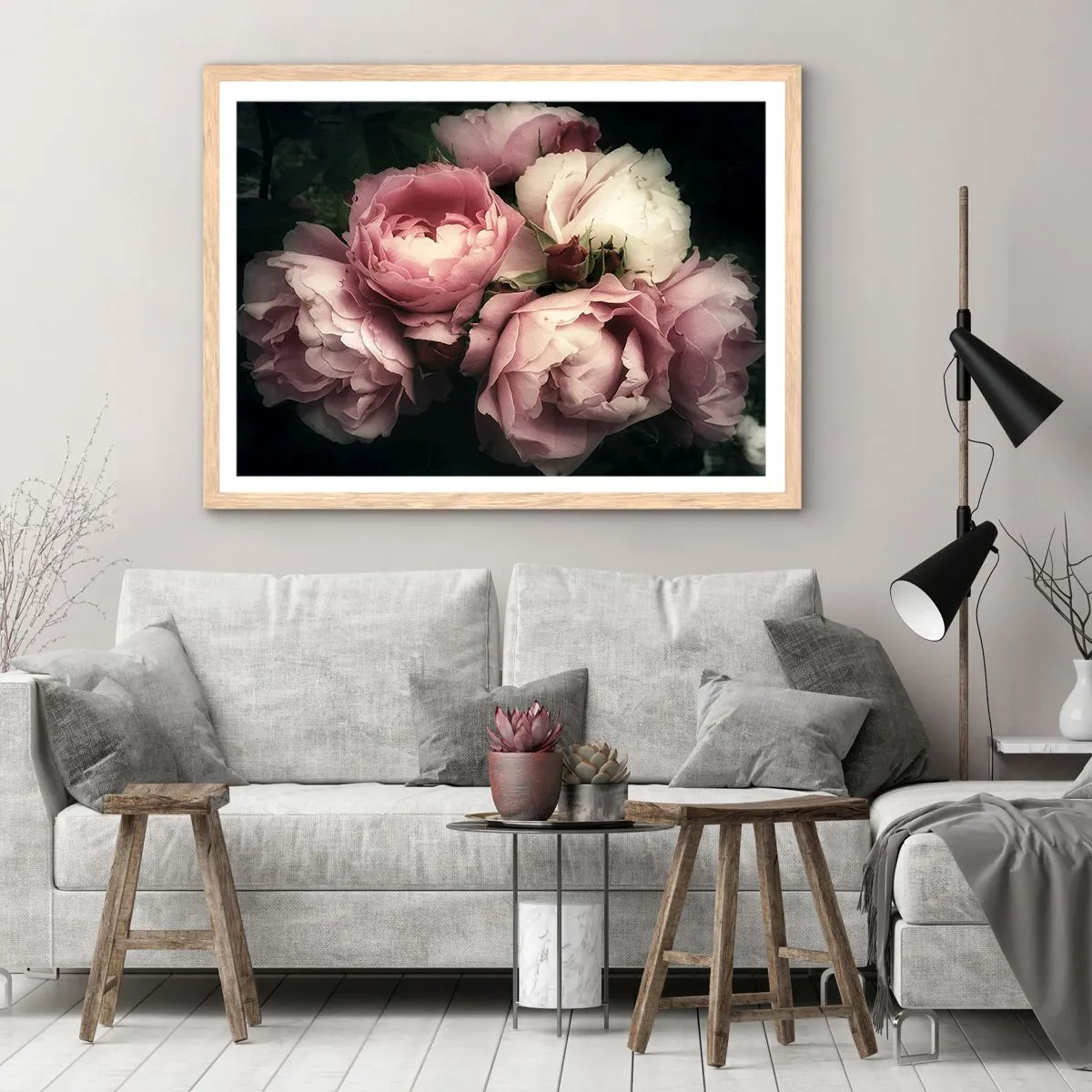 Poster in light oak frame - Belle Epoque Charm - 100x70 cm