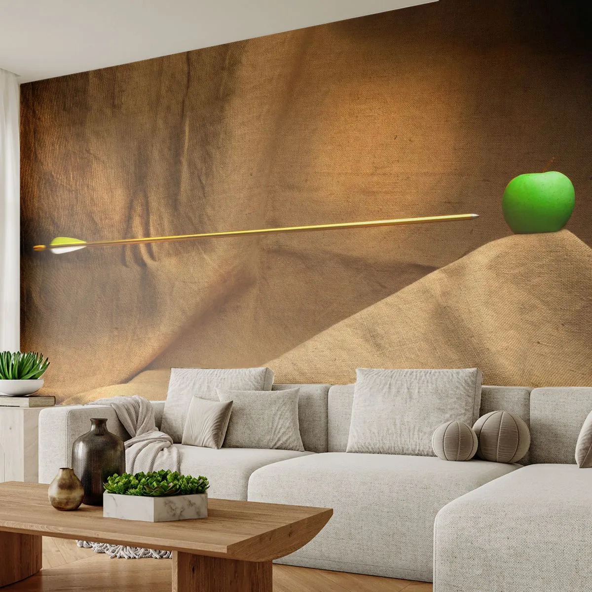 Photo Wallpaper Premium Canvas - Calling Wihelm Tell Spirit - Graphics, Abstraction, Archery Arrow - 150x105 cm