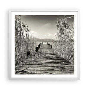 Poster in white frmae - In the Grass - 60x60 cm