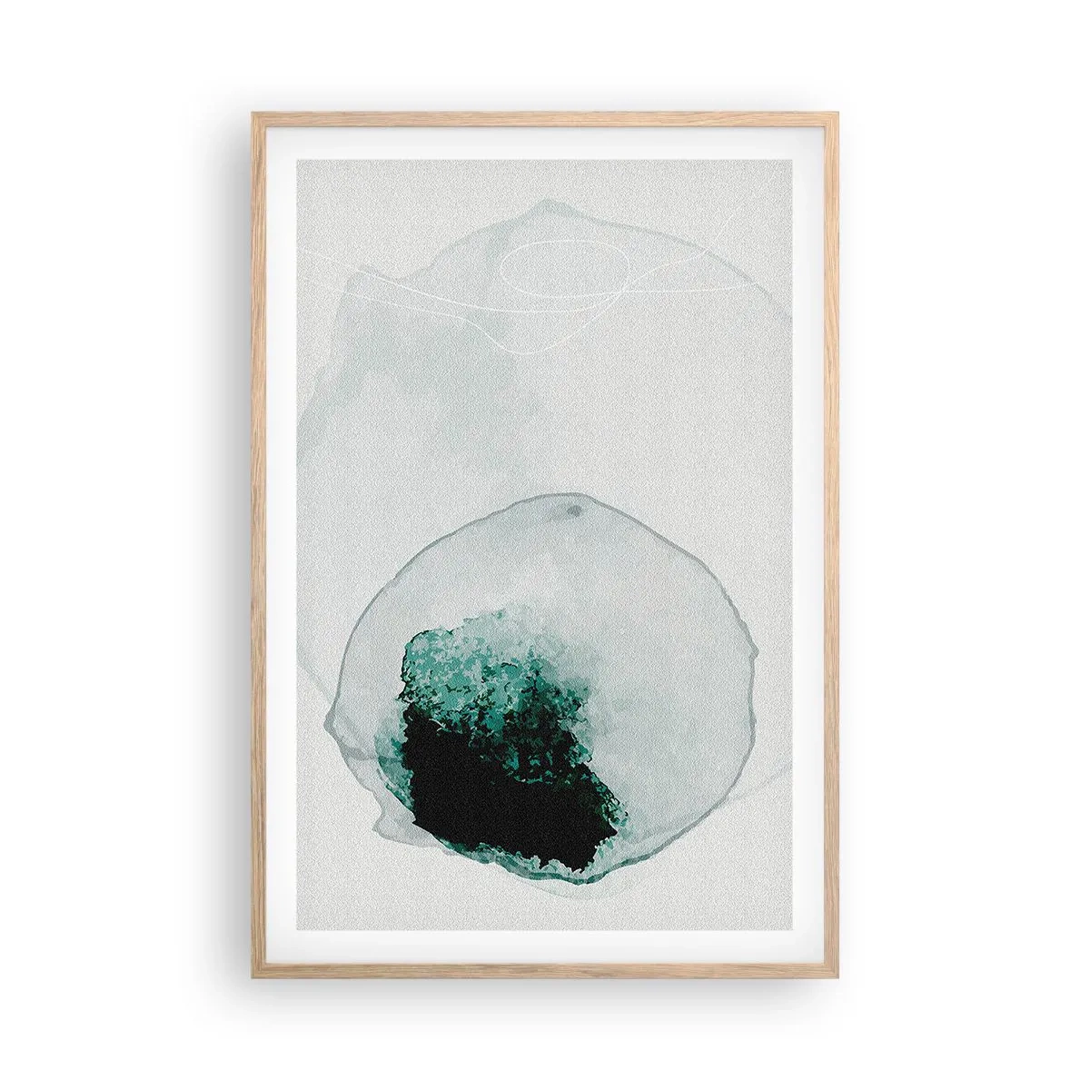 Poster in light oak frame - In a Waterdrop - 61x91 cm