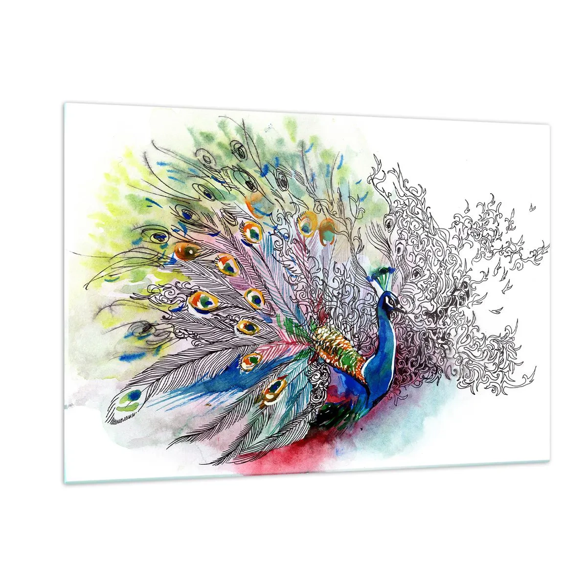 Glass picture - With Pride against Greyness - 120x80 cm