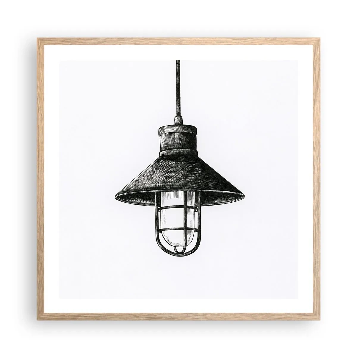 Poster in light oak frame - Like In the Old Days… - 60x60 cm