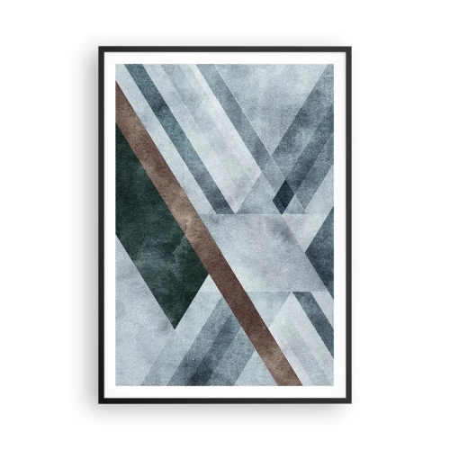 Poster in black frame - Refined Elegance of Geometry - 70x100 cm
