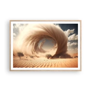 Poster in light oak frame - Open Portal - 100x70 cm