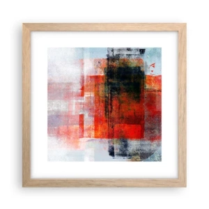 Poster in light oak frame - Glowing Composition - 30x30 cm
