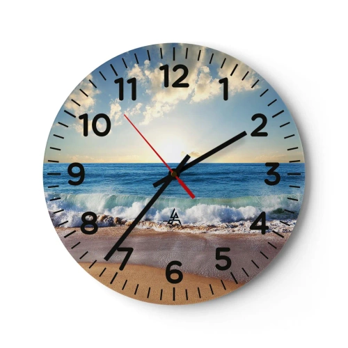Wall clock - Clock on glass - Moving Still - 30x30 cm