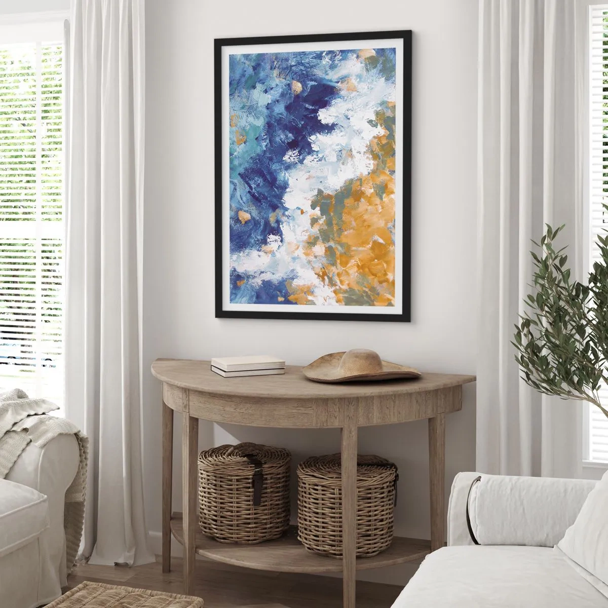 Poster in black frame - The Dance of Elements - 61x91 cm