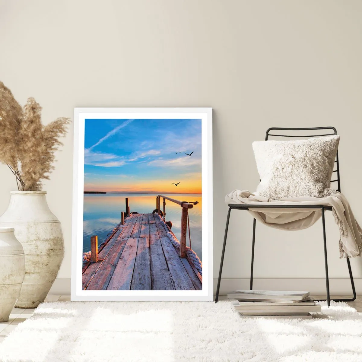 Poster in white frmae - Walk towards the Sun - 30x40 cm