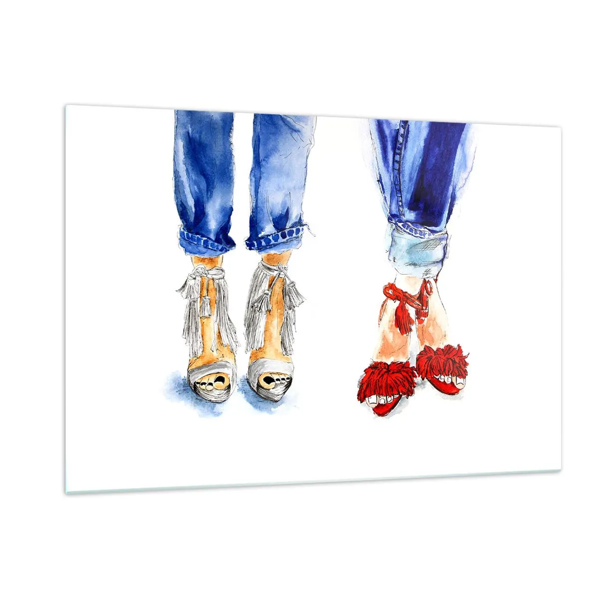 Glass picture - Shall We Go for a Walk? - 120x80 cm