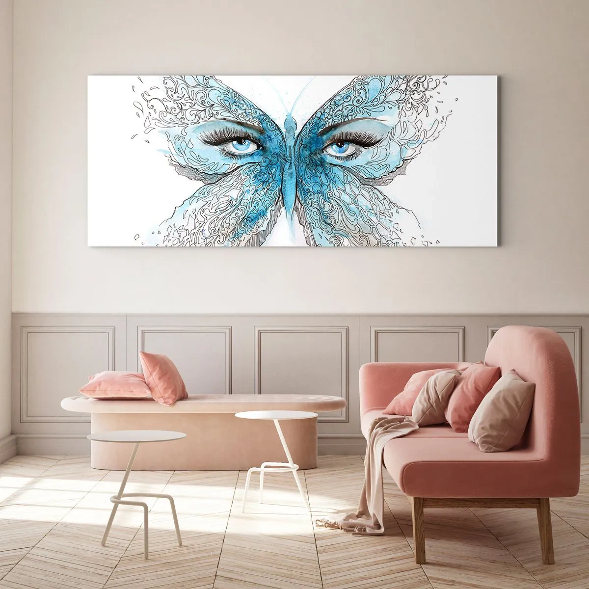 Glass picture - Eros Praying Mantis - 120x50 cm
