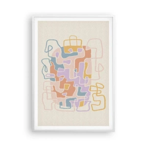 Poster in white frmae - Maze - Joyful Adventure - 70x100 cm