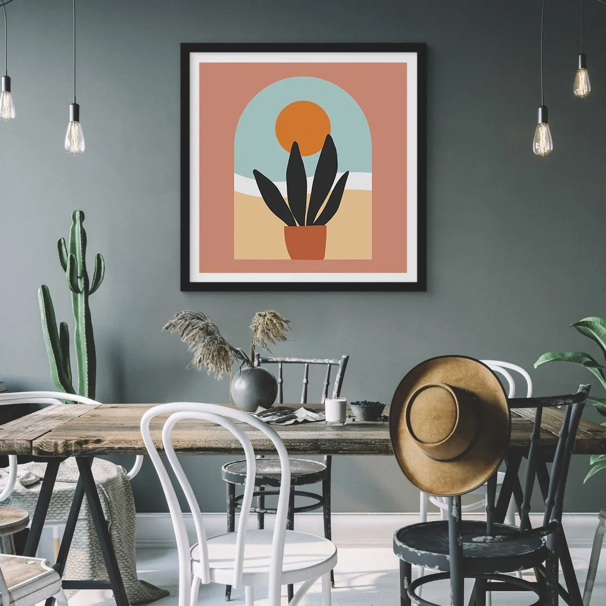 Poster in black frame - Small Joys - 50x50 cm