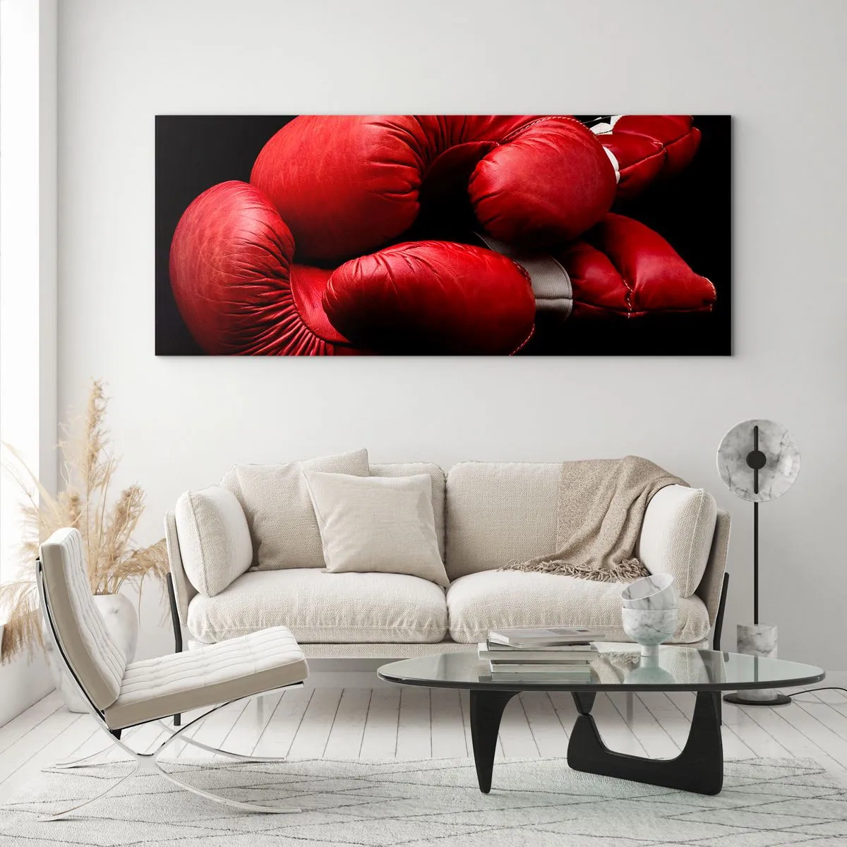 Glass picture - Fight Emotions Are Behind Us - 90x30 cm