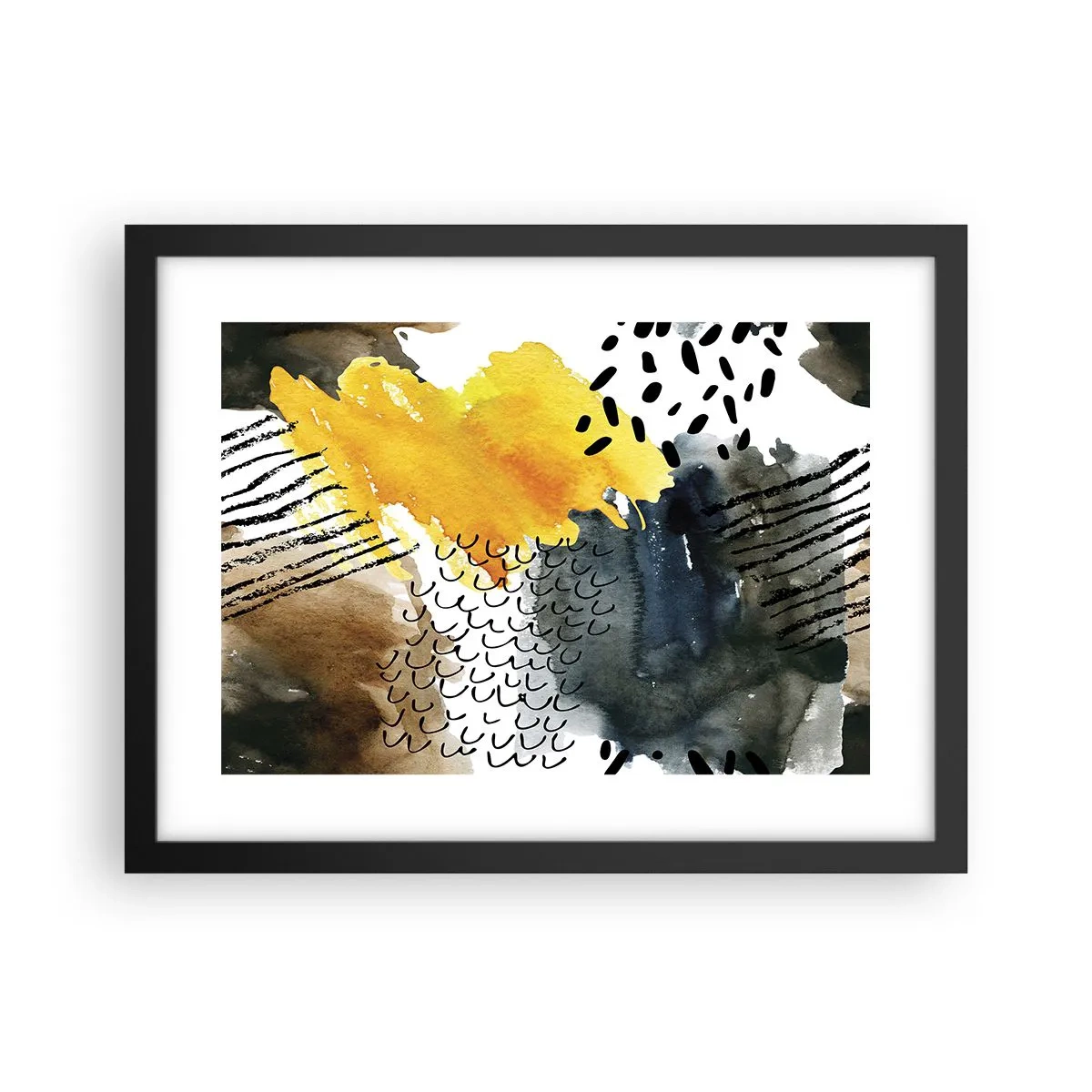 Poster in black frame - Meeting of Elements - 40x30 cm