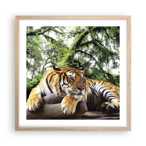 Poster in light oak frame - Best Regards - 50x50 cm